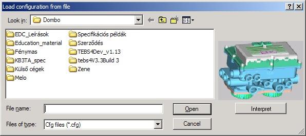 In the caption bar of the configuration file preview window, the file s ECU software number can be viewed.