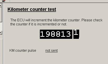 Kilometre Counter Test (TOC) To check that the trailer occurrence counter (24V pulse for every kilometre travelled) is functioning, it is necessary to have it connected to a device that is able to