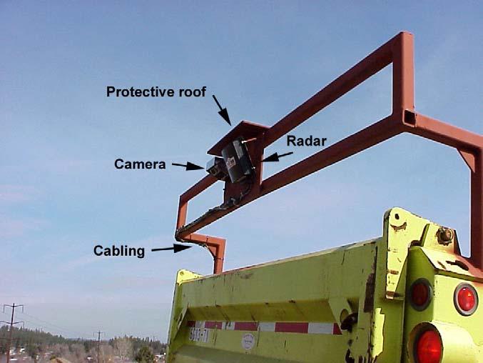 Camera and Radar Dump Truck Camera and radar worked best when mounted high Could not