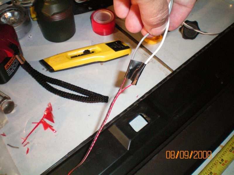 5. Next we will splice our power wires together.