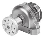 The movement of the semi-rotary drive shaft only occurs in the working directions left or right. This permits infinitely adjustable feed movements.