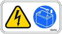 WARNING LABEL - Flammable materials can cause explosion or fire.