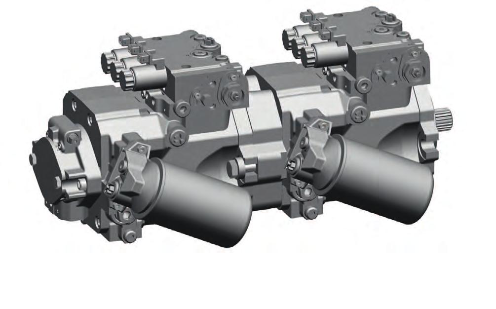 Dimensions. HPV-02 tandem pumps Tandem pumps are created by connecting individual HPV units in series, with the pumps arranged by capacity.