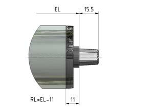 dimensions depend on the shaft and counter bearing selected.