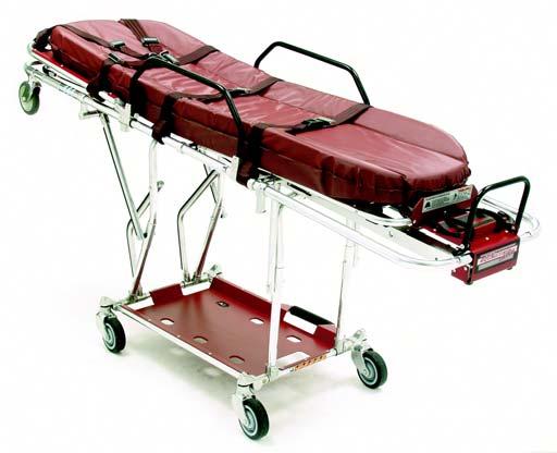 Ferno 93-EX Squadmate Excel All the features of Model 93-ES, plus: Gas-Assist backrest for enhanced patient comfort and care Solid patient surface Lower accessory tray Built in oxy holder Larger