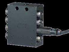 The metering occurs with the metering device block via metering screws.