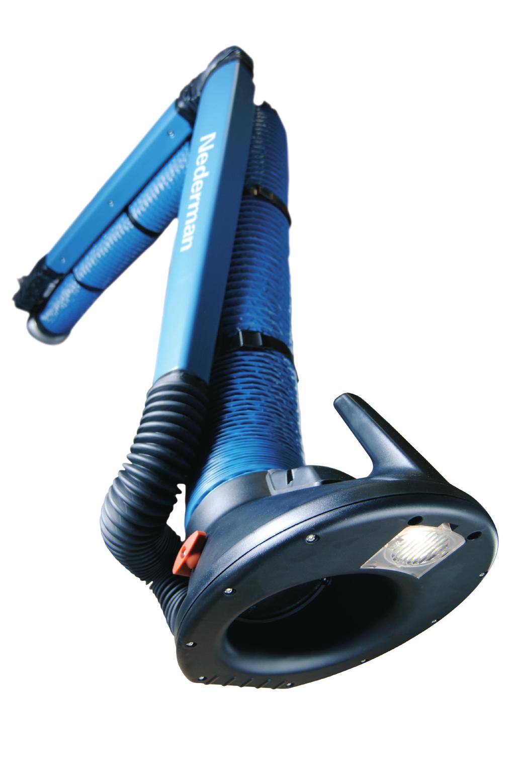 Nederman NEX MD A sturdy arm for medium to heavy applications NEX MD has a patented ball joint hood suspension.
