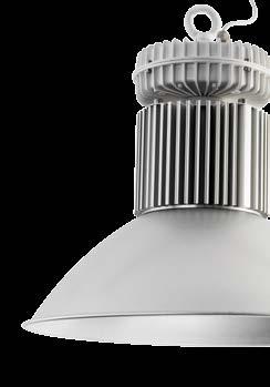 DURALED Industrial LED luminaire featuring a simple open reflector optic with broad distribution and limited shielding, for applications with simple visual tasks below the viewing eyeline.