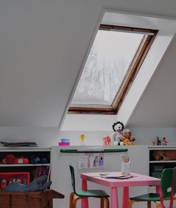 Replacement Creating a new lease of life BEDROOM/PLAYROOM This playroom has been given a new lease of life by replacing an old roof window with a new VELUX roof window.