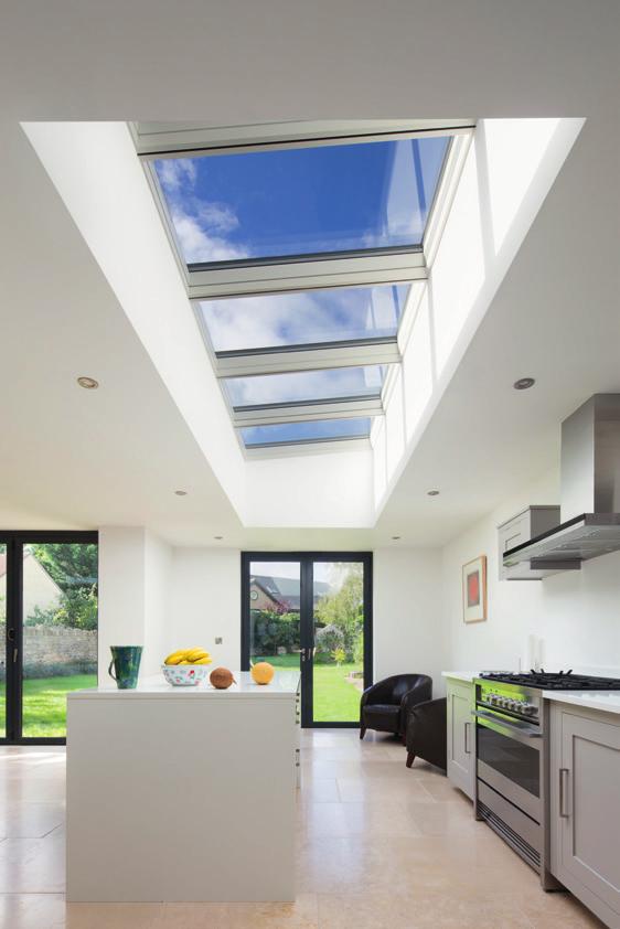 modular skylights VELUX Modular Skylights Open up larger roof expanses Roof pitch VELUX INTEGRA control pad with touch screen and swipe