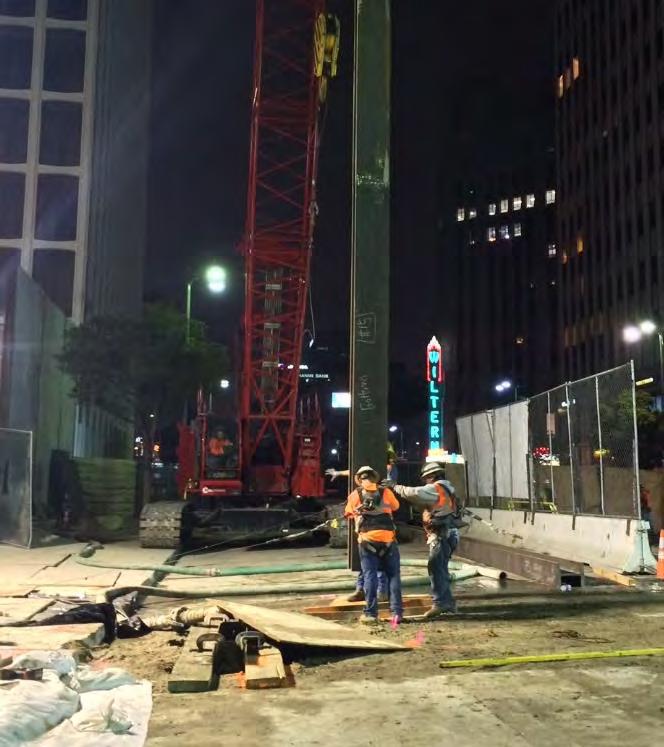Wilshire/Western Connection Pile Installation Details Typical Work Hours: 6am-10 pm for drilling and setting of piles 11pm-7am for support activities Lane Reductions and Closures: Wilshire will be