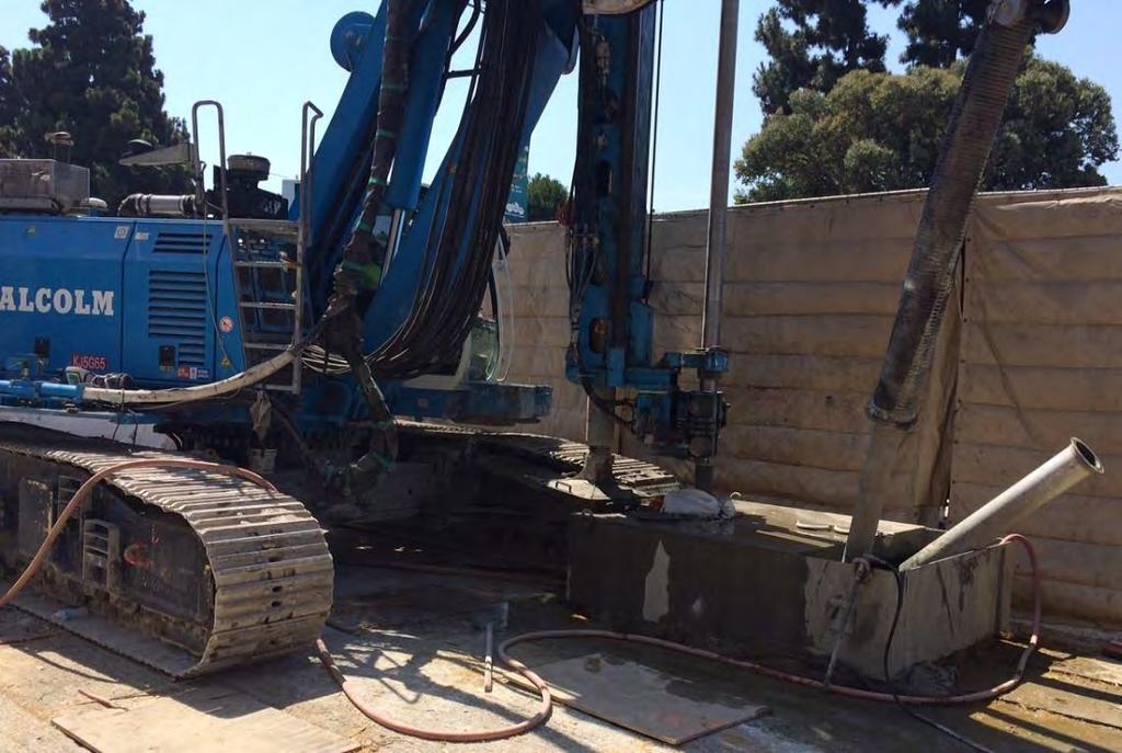 Wilshire/Western Connection Jet Grouting Jet grouting is a soil improvement construction process that will strengthen the soil with concrete to support tunneling Work activities include: potholing,