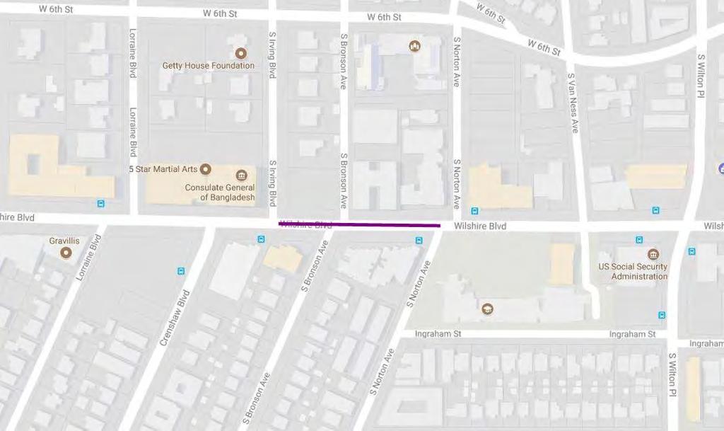 Jet Grouting Wilshire Bl/Norton Av Jet Grouting Traffic Control Work zone set up in two center lanes of Wilshire Bl at Norton Av this month Work area separated by K-rail and fences Lanes reduced to