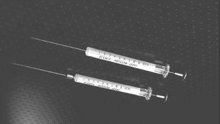 Spectrum Conventional Micro Syringes Precision Ground Tungsten Plunger Hand Assembled to Extremely close tolerances Fixed or Removable s Precision Bore Borosilicate Glass Barrel.