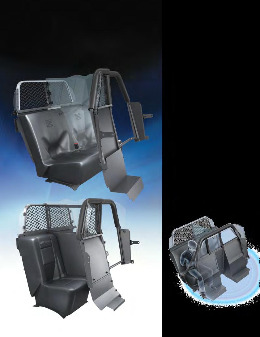 Only Setina Single Transport units retain the full roll bar-type framework design, for structural integrity.