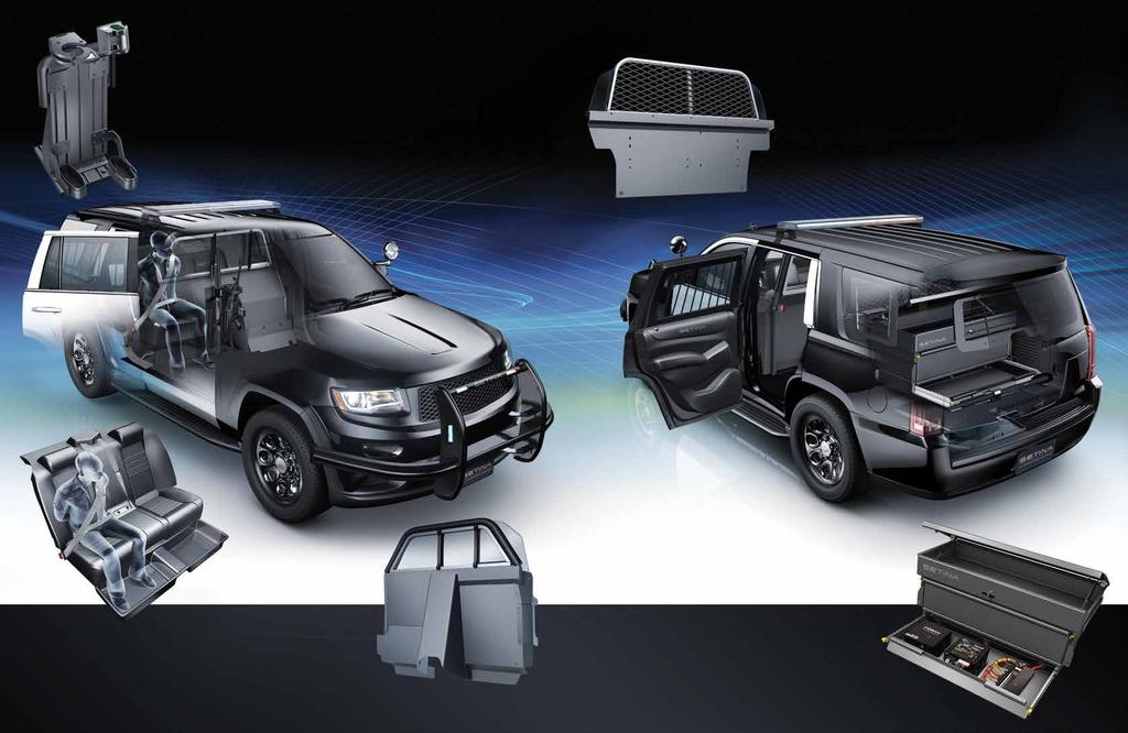 THE TOTAL LAW ENFORCEMENT TRANSPORT SUV SOLUTIONS PACK Freestanding or Partition Mounted Weapons Systems