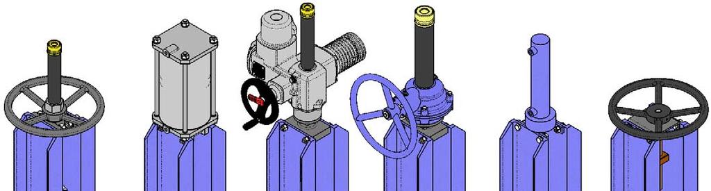 5 Stem extensions have also been developed, allowing the actuator to be located far away from the valve, to suit all