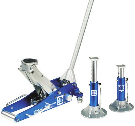with lifting range of 5-3/4" to 18-1/2" and a pair of 3 -ton jack stands (p/n