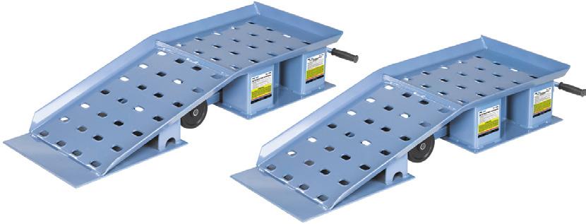 Ramps - Chain Pullers LOADING RAMPS Triple Geared Rated Capacity: 1 Ton Standard Lift: 10' Chain Distance Between Hooks: 12 11/16" Minimum Pulling Efforts: