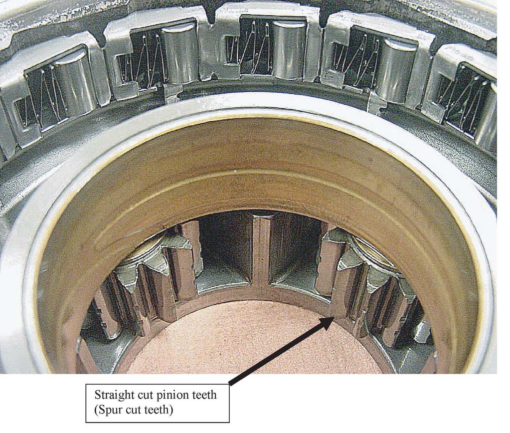 Vehicles with a higher gross vehicle weight rating (GVW) do not use helical cut gear teeth.