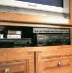 A hi-fi VCR is standard equipment while a DVD player is