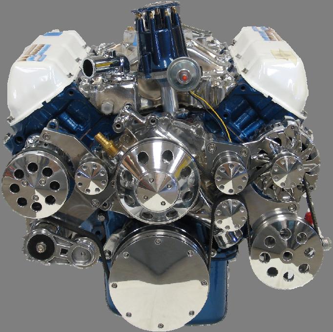 Page 20 Ford Big Block 429 / 460 / 514 3001-B Billet Aluminum A/C, Alternator, & Power Steering kit for the 385 series Big Block Ford 429/460/ 514.
