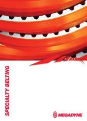 leaflet about Megadyne belts in packaging industry