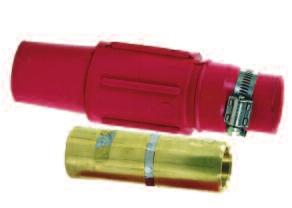 Cam-Lok J Series E1017 Non-Vulcanized Plugs Cable Size 350-500 MCM 600V AC/DC, Up to 545A Continuous NEMA 3R J-Series E1017, Rubber, Non-Vulcanized, Double Set Screw Connection 1/3 of a turn assures