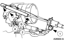 Page 2 of 13 9. Remove the throttle return spring. 10. If equipped, disconnect the speed control actuator cable (9A825) from the throttle body (9E926). 1. Remove the speed control actuator cable to the bolt.
