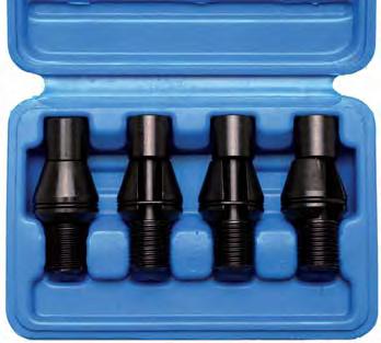 4-piece Subframe Positioning Bolt Set for VAG - for precisely aligned mounting of the subframe - needed e.g. for replacing the rubber bushings and all jobs for which the auxiliary frame (subframe) is removed - suitable for: VW Crafter, T5, Touareg 2.