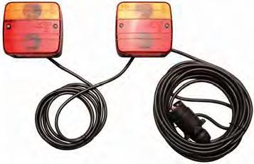 5 cm left and right rear light unit - rear, brake, license plate light and turn signals - lighting unit connected with 2.2 m cable - 7.