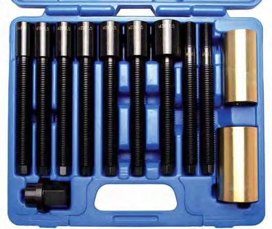 S45C steel 8254 Driveshaft Pulling Tool Set - for assembly / retraction of drive shafts - universally usable by rich adaptation options - suitable for e.g. the following vehicles: VAG, Mercedes, BMW, Porsche, Peugeot, Renault, Opel / Vauxhall, etc.