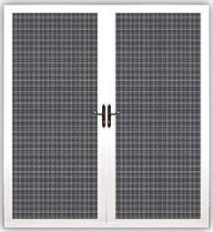 00 White Paint - $936.00 Hinge Expander Style Security Door 316 Series Stainless Steel Mesh - 12 x 12 x.032 3 x 1 x.