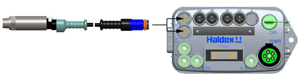 Remove the plug while pressing in on the locking lever tab and simultaneously pulling the sealing plug out of the port.
