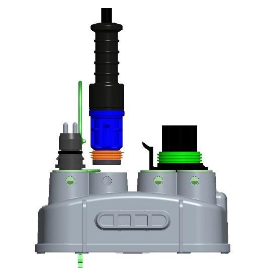 Connect the External Pressure Sensor Transducer to the ITCM Auxiliary Port #4 or Auxiliary Port #5 with the supplied harness cable, as shown in Figure 4.