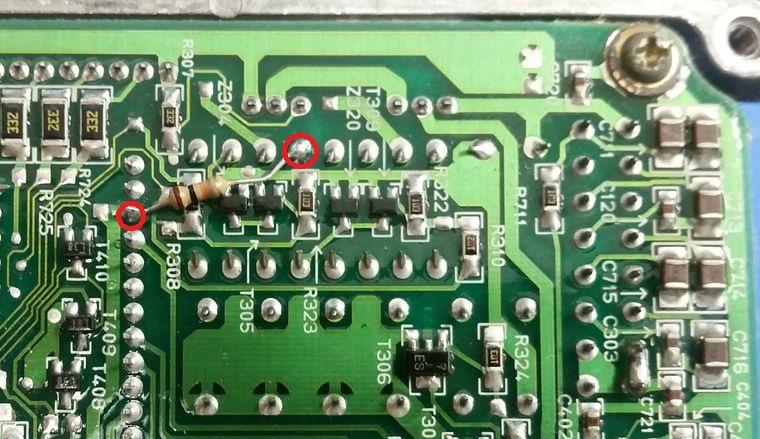 plug (VCT output) Pin 3 (Emitter) - Solders to pin 107 Reverse side of ECU, solder 10K resistor (brown, black,