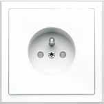 Lutron accessories sockets French socket with earthing pin (type E) 16 A, 250 V~ (WxHxD) 86.1 x 86.1 x 30.