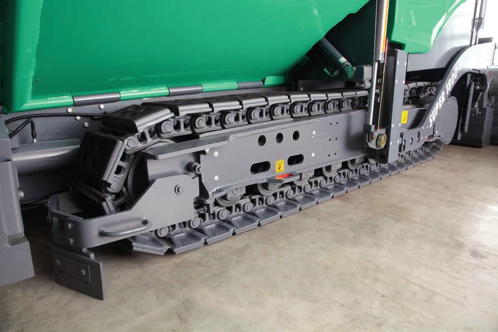VÖGELE I CRAWLER UNIT PARTS ORIGINAL VÖGELE IDLERS The sturdy VÖGELE idler guides and tensions the crawler track chain, ensuring it is reliably directed.