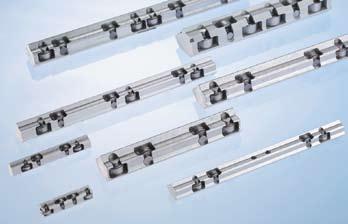recirculating rollers, single row recirculating balls or Linear