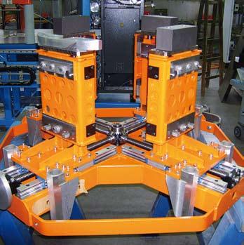 In Machinery: Ring and Drum Coilers In Machinery: Handling System The Franke Power Aluminium Recirculating Roller Guide is used for machines that process and pack coiled goods.