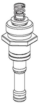 The first (seat seal #1) is installed in the gland at the top near the flange, an intermediate one (seat seal #2) about midsection, and the lower ring (spool seal) at the
