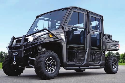 Add a Curtis plow for versatile year-round productivity Kawasaki Teryx 4 Cab Hardened polycarbonate doors