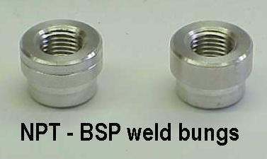 50 NPT weld bungs NPT weld bung - 1/8" NPT (female) aluminum weld bung pn 61125-50002 $ 16.