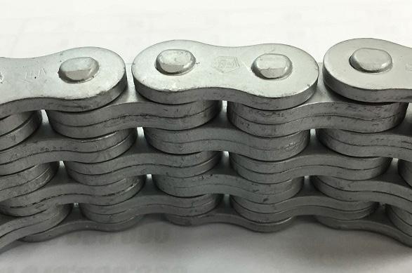 the most simple of steel chains, consisting only of link plates and pins.