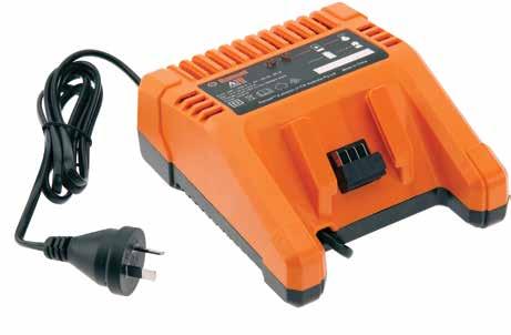 Charger & Battery 18V Power Supply LED charge indication Heavy duty construction withstands 2 metre drop Slide rail ensures secure conection to the tool Cordless Power Tools Easy to operate release