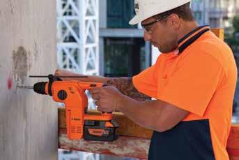 2J impact of energy Powerful Ramset 28V cordless rotary hammer delivers corded tool performance for a variety of concrete drilling applications. Battery Pack 28 V / 3.