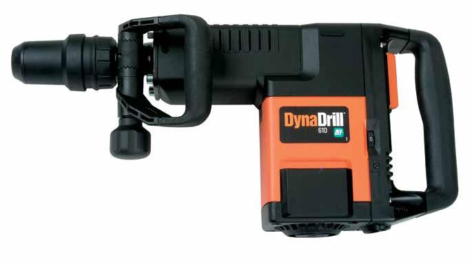 DynaDrill 610 10kg Combi Hammer Vibration dampening mechanism DynaDrill Corded Power Tools 25J of impact force 360 rotary auxillary handle suitable for left or right hand use Powerful 1500w motor The