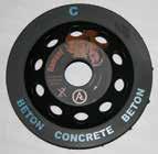 Order Qty SG125E Concrete Surface Grinder 1 Accessories 610492 Cup wheel - 125mm Turbo Grinding (Concrete) 1 610477 Cup wheel - 125mm Single Row Grinding (Concrete) 1 610472 Cup wheel - 125mm Double
