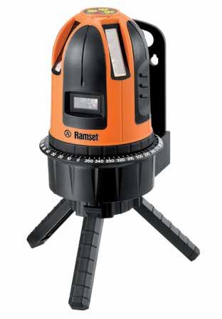 Multi-Line Laser RLML - Interior Applications Plumb up and down laser beam Laser Devices 2 vertical and 1 horizontal laser lines Mini tripod A versatile