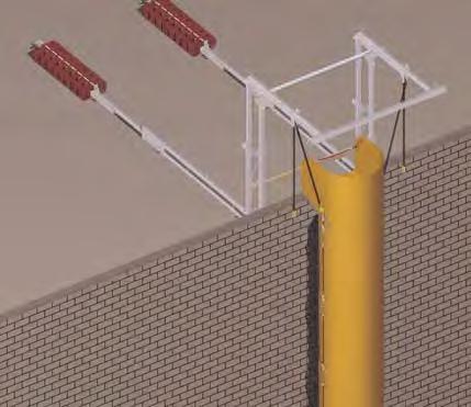 AN INTRODUCTION TO... The Hoisters: SC-610-cb, SC-900-cb, and SC-2000-cb The Superchute tall roof parapets and window sills. Three models are available.